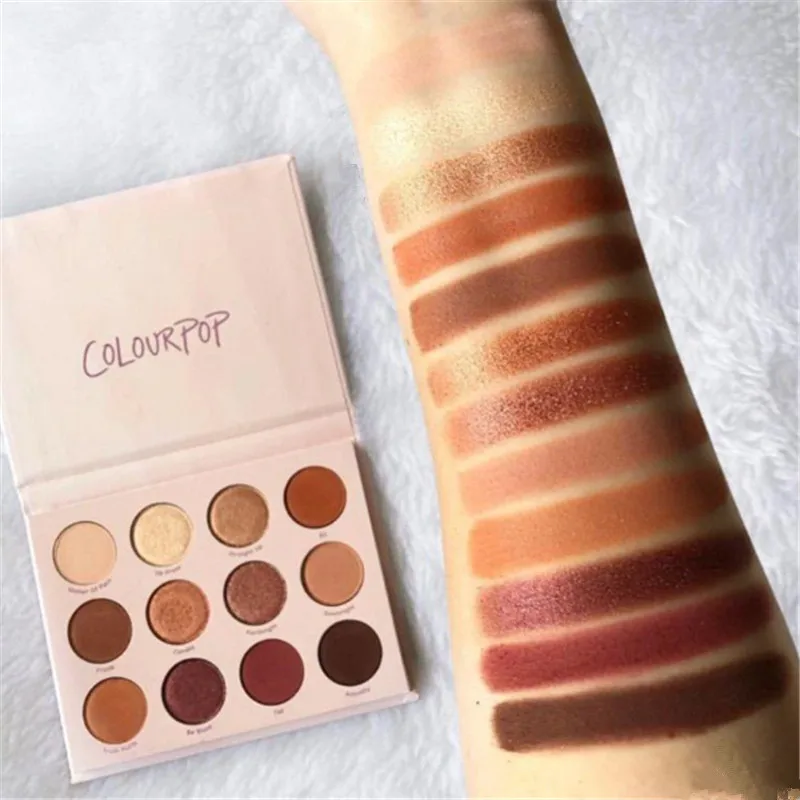 Murah Colourpop 12 Warna Glitter Shimmer Eye Shadow Bedak Matte Eyeshadow Palet Kosmetik Makeup Memberikan Itu Padaku Lurus