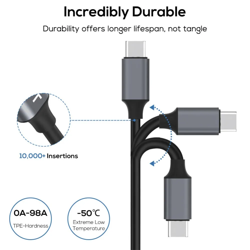 Микро USB кабель для Samsung Galaxy S8 Быстрая зарядка напряжение и ток дисплей Тип C