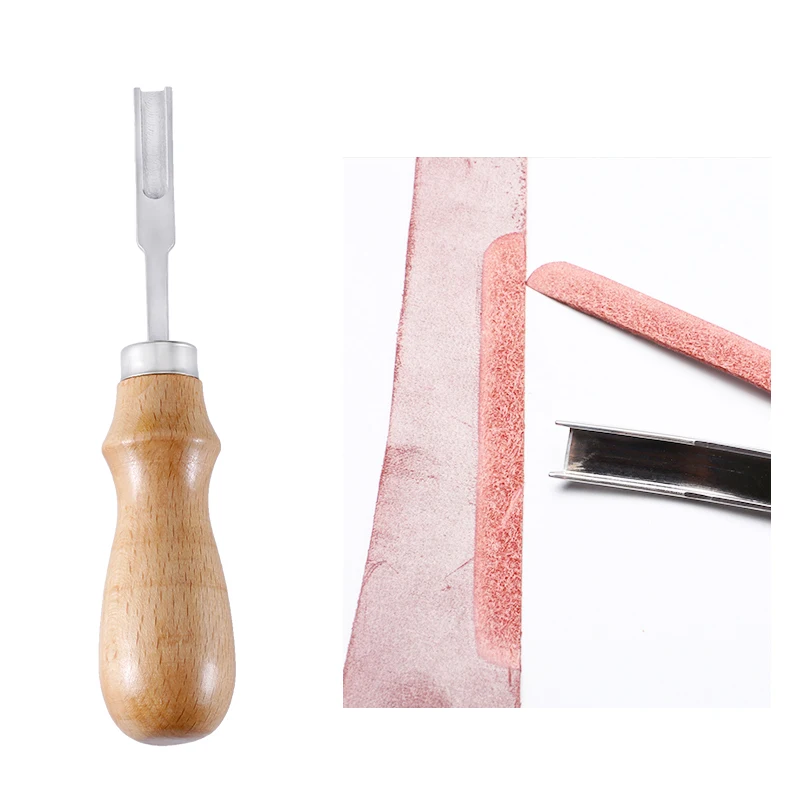 LMDZ деревянная ручка французский стиль кожевенное ремесло кожаный край скошенный кожаный режущий Skiving Инструмент для обрезки кожи ремесло инструмент