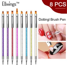 Ellwings точечная ручка Dubbele-end Boorpunt Puntjes Pennen Nail Art Dot Punt Puntjes Ручка Кисть Nai высокое качество