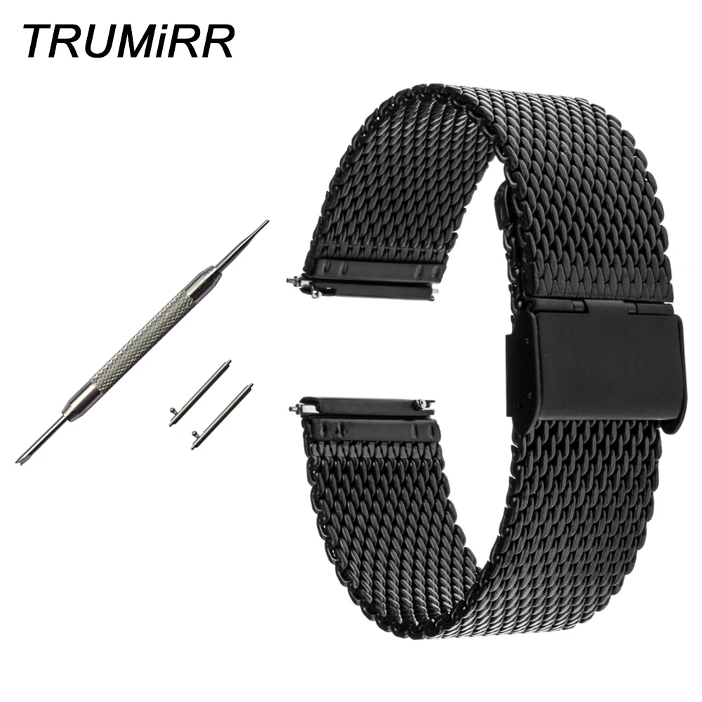 22mm Milanese Watchband Quick Release Strap for Luminox Sea Land Air Men Women Watch Band