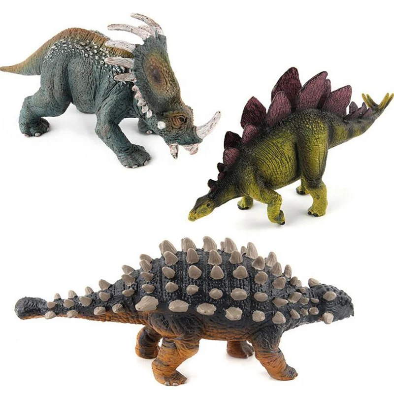 Jurassic Action Figures Animal Models Dinosaur toy Craft Styracosaurus Model Collection Learn Educational Toys Gift for Children