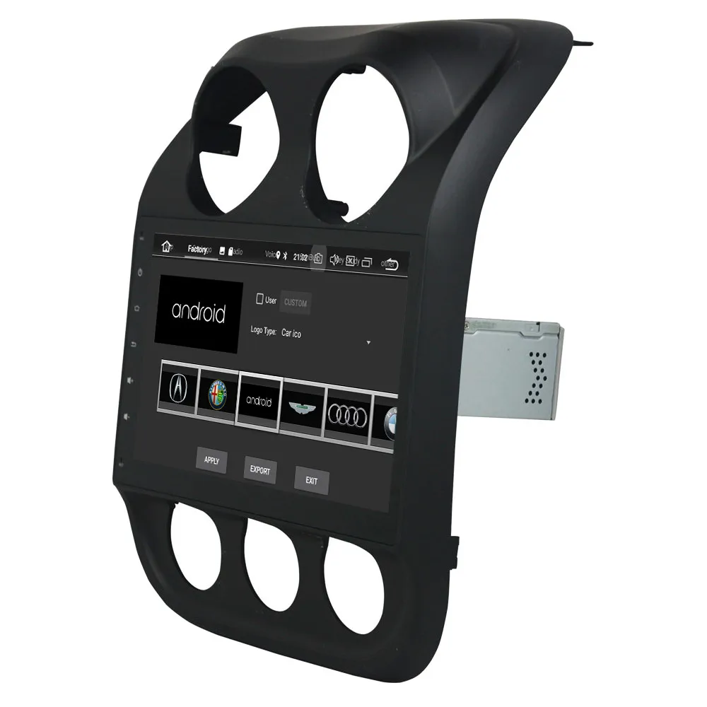 Perfect 10.1" IPS Octa Core 4G Android 8.1 4GB RAM 64GB ROM RDS Car DVD Player Stereo Autoradio GPS Glonass For Jeep Compass 2010-2016 3