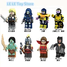 8 pçs/lote PG8122 Super Heroes Hulk Valkyrie Figur Capataz Thanos filho Sion Catwoman Ares Modelo Blocos de Construção Para Crianças