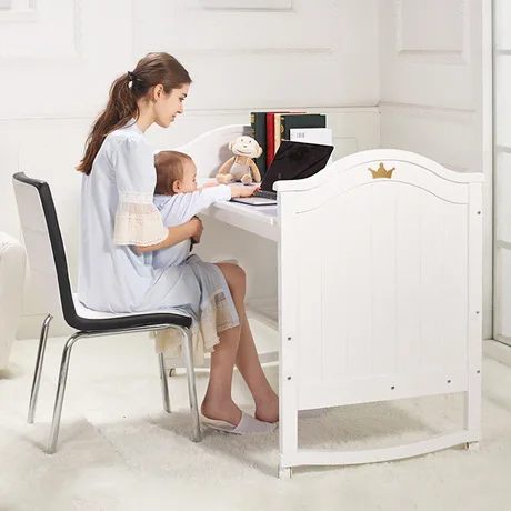 Baby Cribs baby nest baby bassinet solid wood newborn cradle bed with roller table lit enfant baby cot lit bebe white 104*61cm