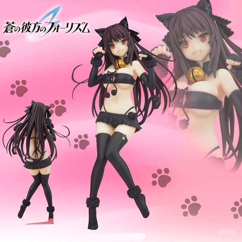 

22cm Japanese Anime Tobisawa Misaki Cat Ear Ver Nekomusume Model Sexy PVC Action Figure Adult Kids Gift Doll