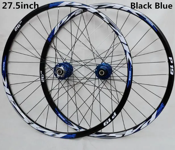 PASAK MTB горный велосипед спереди 2 сзади 4 герметичные подшипники сплава ступицы колеса колесные диски - Цвет: 27 5inch black blue