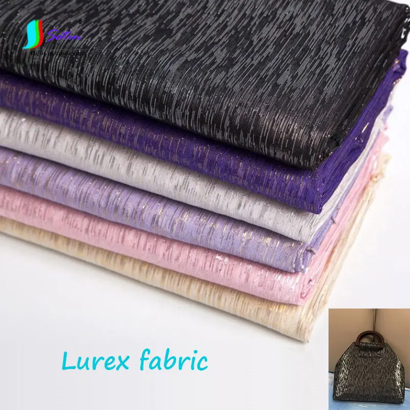 

2Meters Black,Gold,Silver,Pink,Purple Patchwork Fashion Dress Material Meteor Metallic Fabric,Beautiful Lurex Fabric S0966L