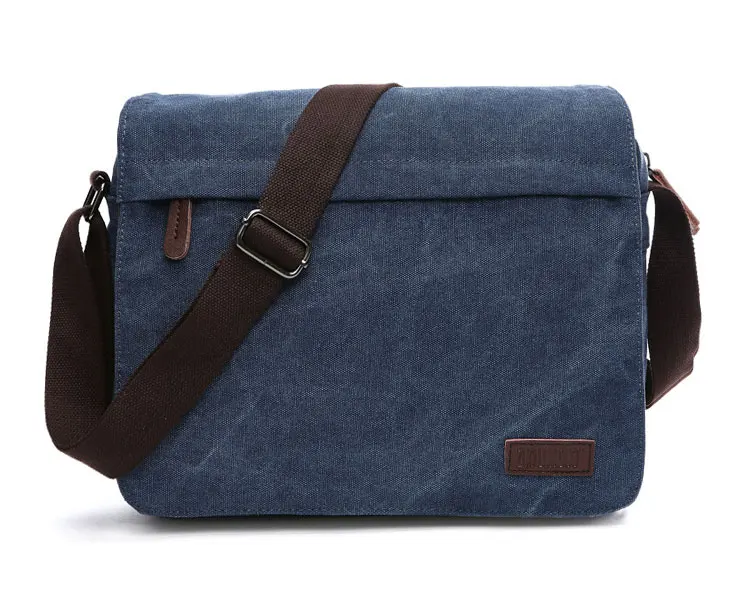 Новинка, дизайнерская мужская холщовая сумка-мессенджер, высокое качество, повседневные сумки-мешки, сумки через плечо, военные сумки an673 - Цвет: large blue