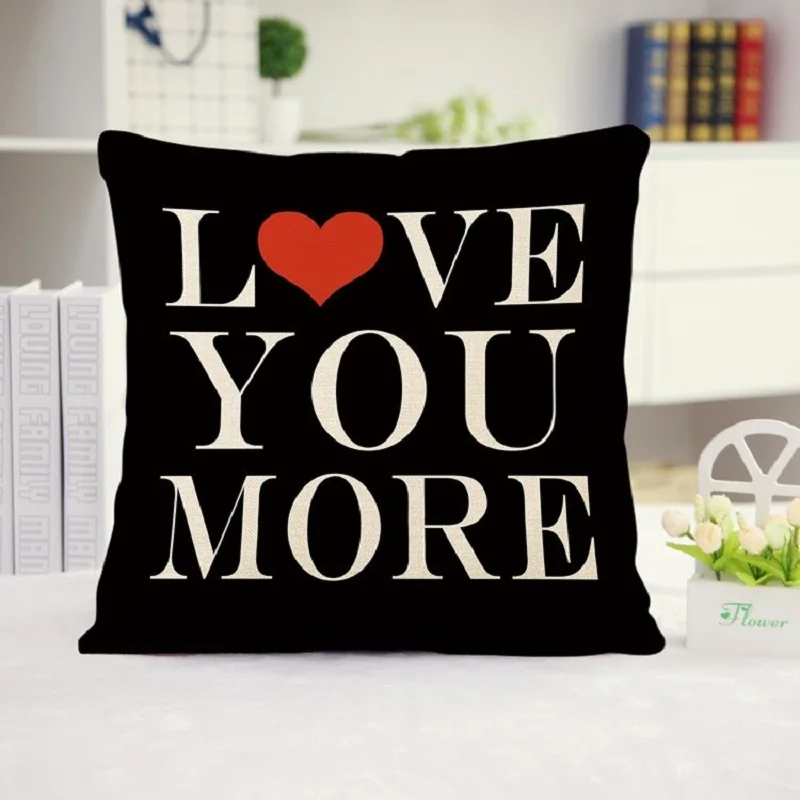 Love Quotes Decorative Cushion Cover 45x45CM (18x18IN) Simple Style You