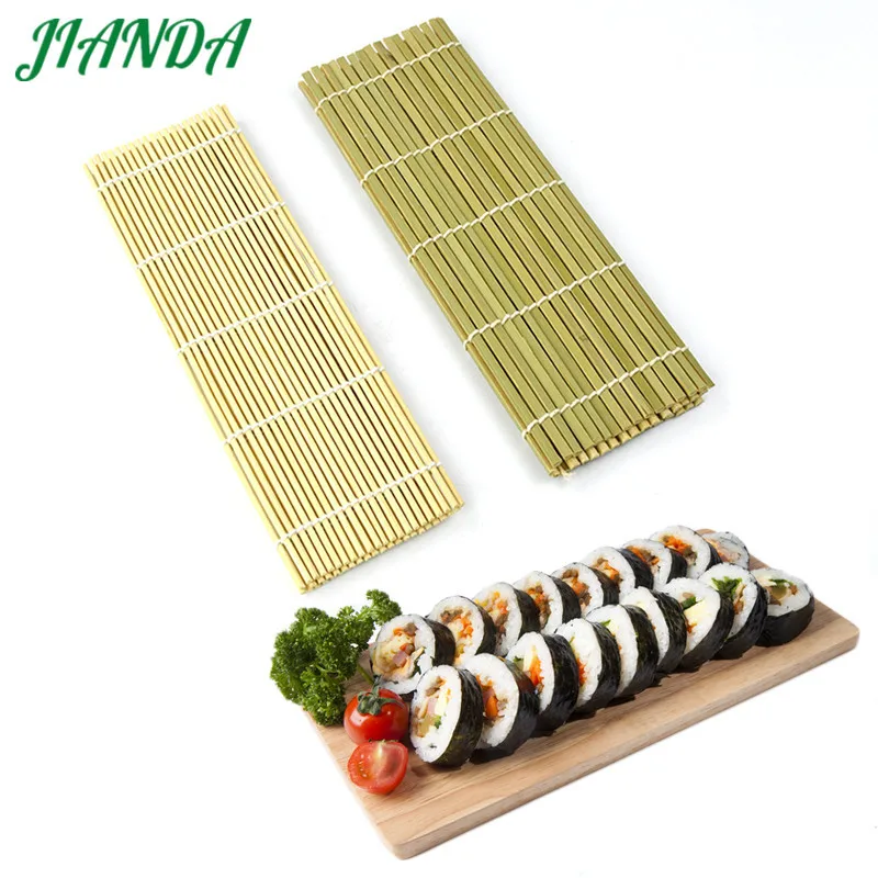 JIANDA Newest Sushi Rolling Bamboo DIY Sushi Mat Onigiri Rice Roller