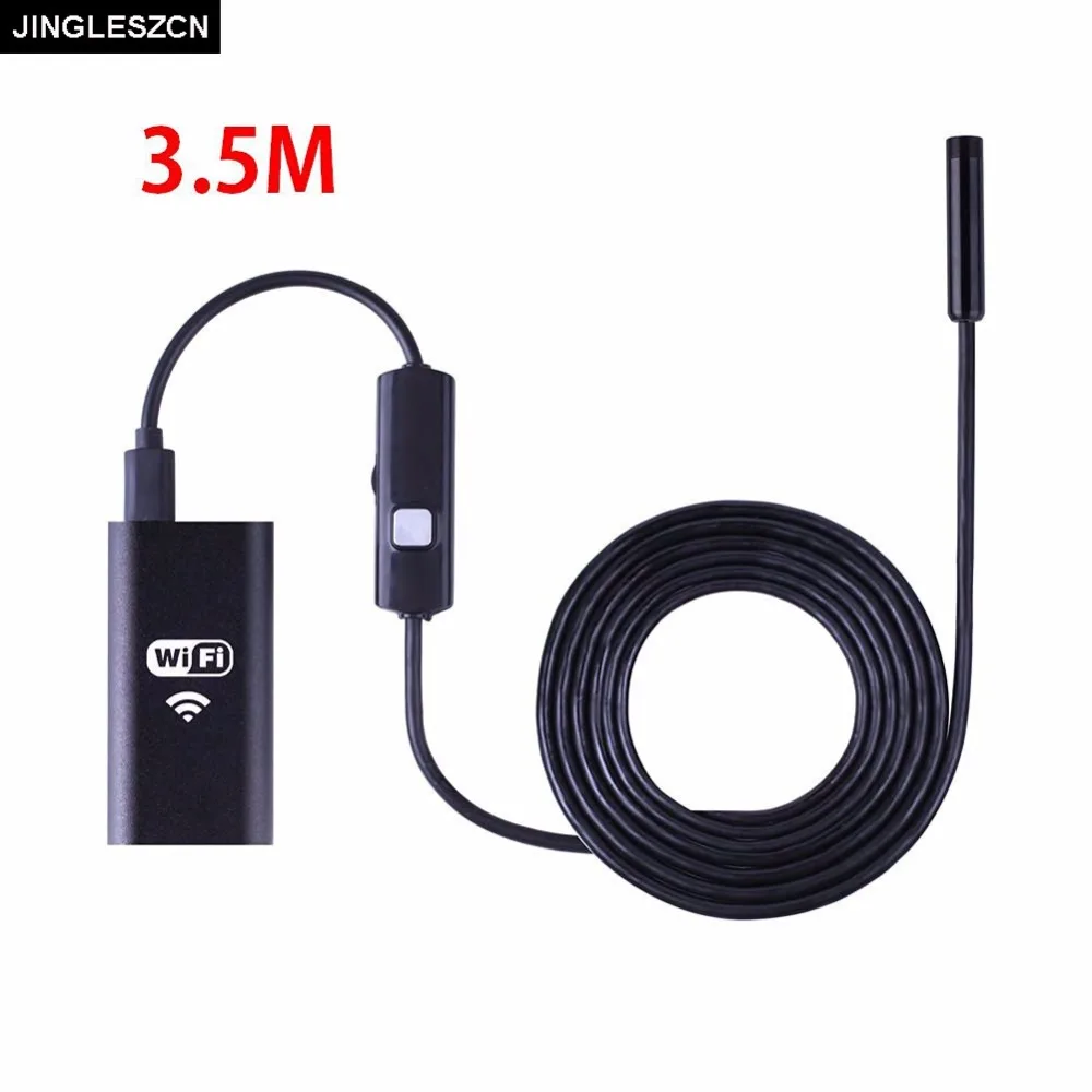 

JINGLESZCN Wifi Endoscope Camera 8MM Lens 3.5M Waterproof Inspection Borescope Endoskop IOS Android Snake Endoscopic Hard Tube