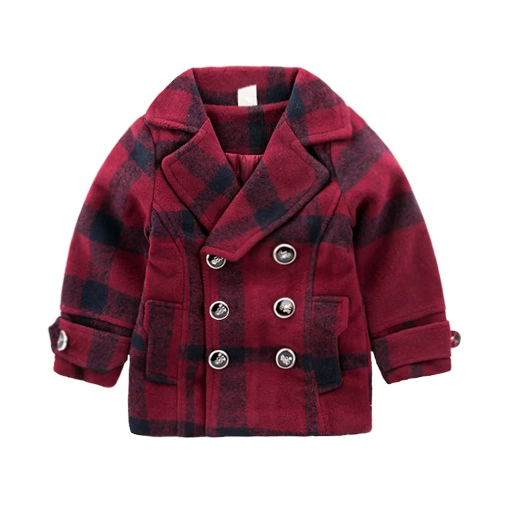 Baby Girls Jacket 2019 Autumn Winter Jacket For Kids Warm Cute Lattice Baby Outerwear Coat Boys Girls Kids Children Clothing