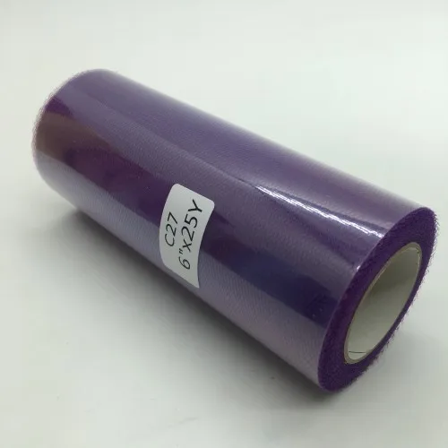 C27dark violet Тюль рулон 15 см 25 ярдов свадебное украшение рулон катушка DIY Ткань для юбки-пачки декоративные поделки Рождественские Дети королева юбки(54 цвета - Цвет: C27dark violet
