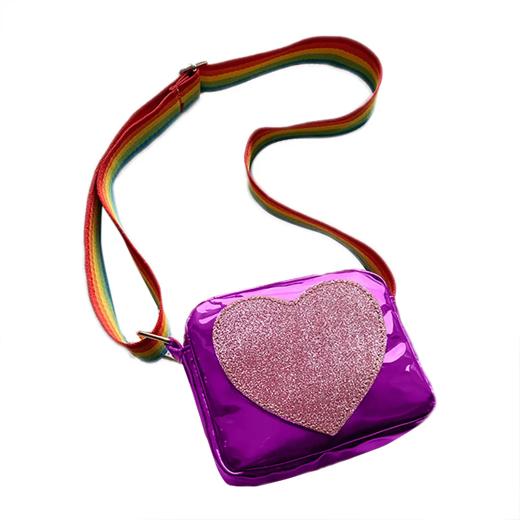 Aelicy мини-сумка с клапаном, детское портмоне, сумки через плечо для маленьких девочек, детская сумка для сообщений, сумки на плечо для девочек - Цвет: Фиолетовый