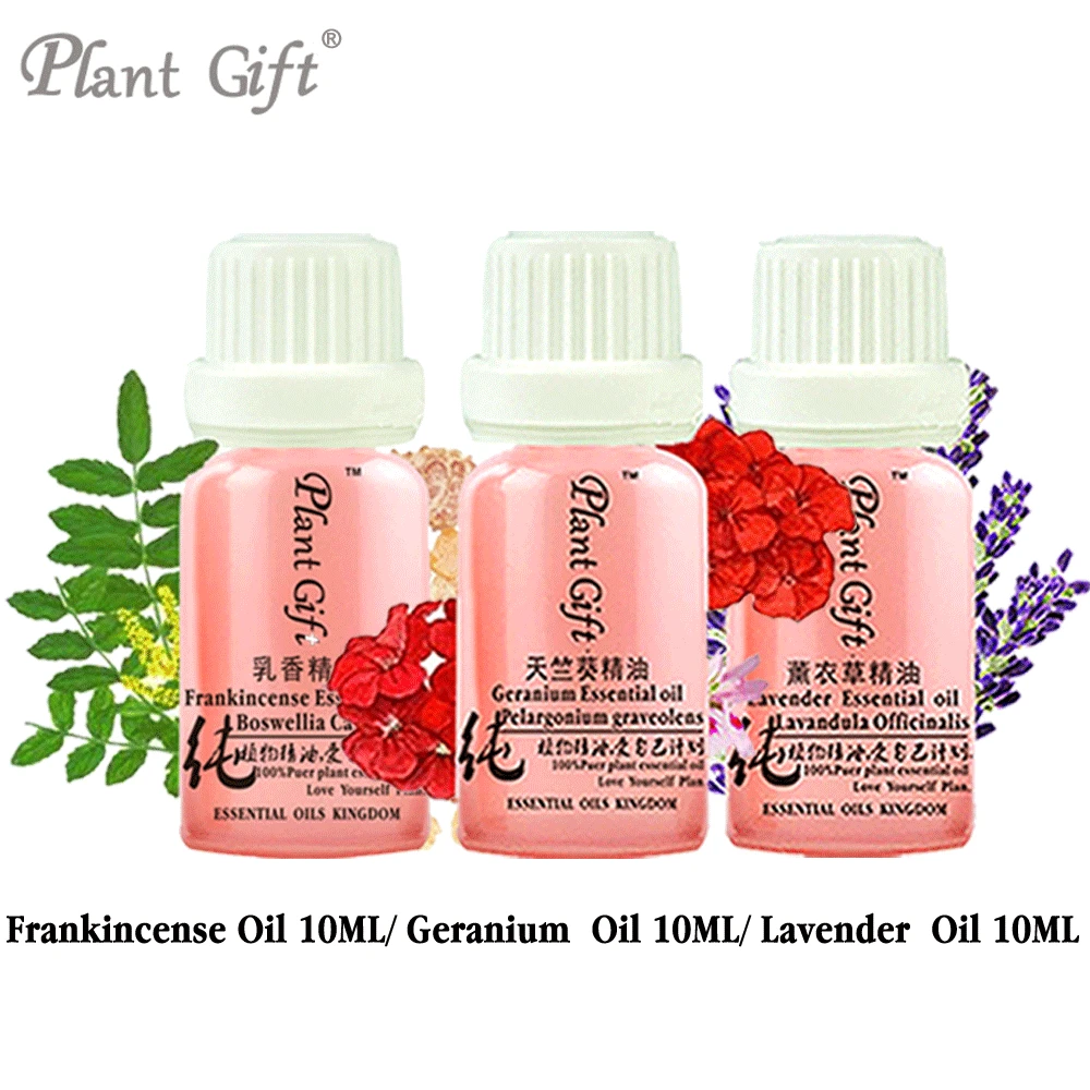 

100% Pure Plant Essential Oils Frankincense / Geranium / Lavender Oil 10ml Turkey Imports Wrinkle Firming Whitening Skin Care