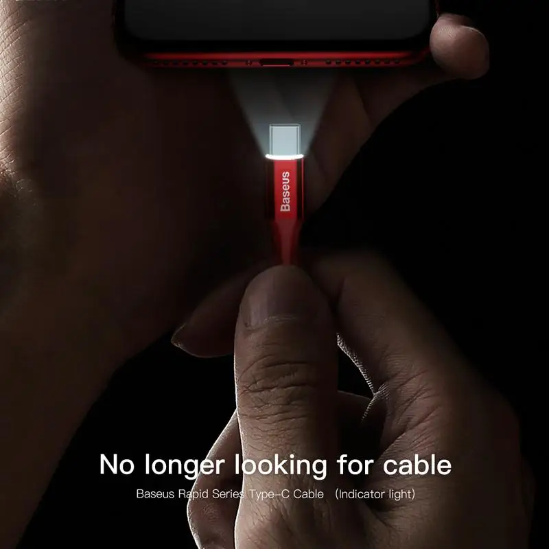 Baseus usb type-C кабель для samsung S9 S8 Быстрая зарядка кабель для передачи данных type-C кабель для Xiaomi Mix 3 Oneplus 6 5 5t USB-C