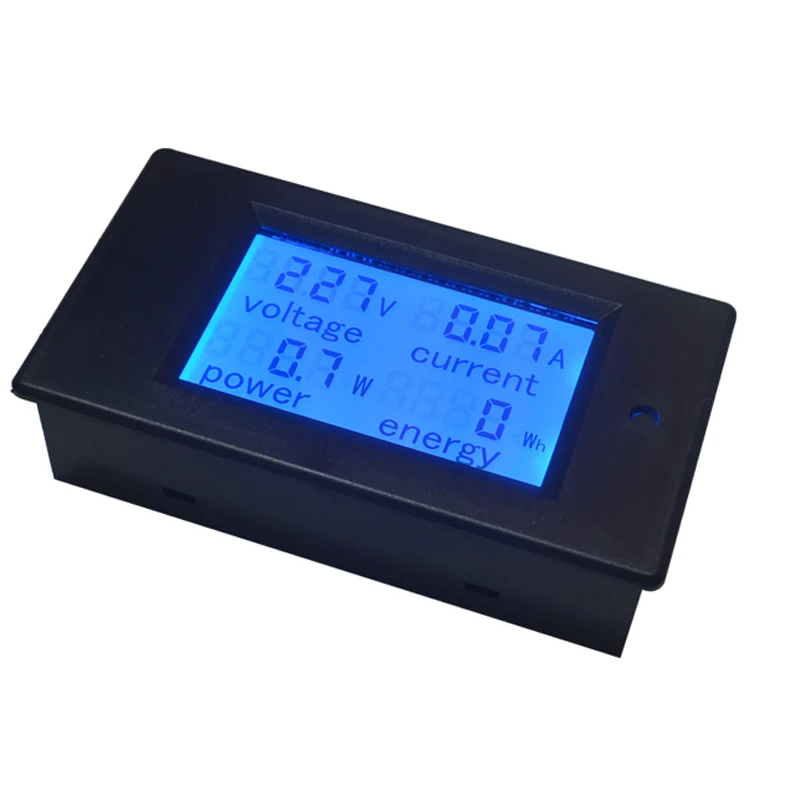 

Accurate Energy Meter Voltage Current Power 80-260V/20A AC Voltmeter Ammeter Blue Backlight Overload Alarm Function for Indoor