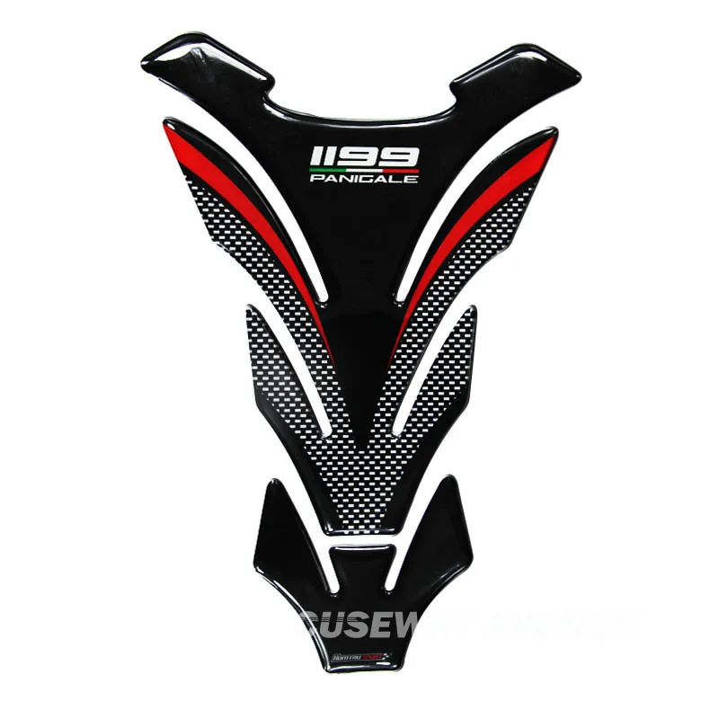3D смолы Tankpad бак мотоцикла Pad Protector Италия наклейка чехол для поездок на мотоцикле Ducati 1199 PANIGALE весь год - Цвет: B