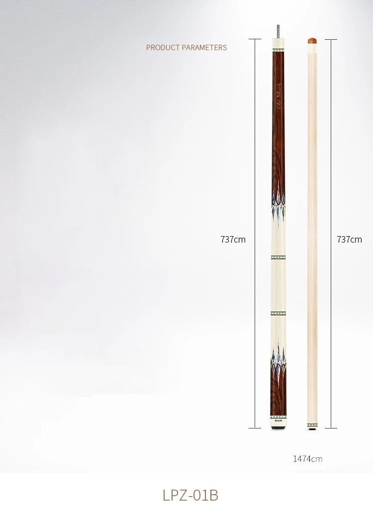 ECLAT LPZ пул кия 1/2 шт пул Cues Stick 12,6 мм наконечник для кия кий Профессиональный канадский клен технология высококлассный кия