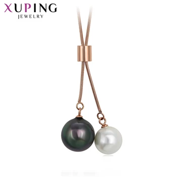

11.11 Xuping Imitation Pearl Necklaces Stainless Steel Jewelry High Quality GiftPersonalized Fashion Ladies 45773