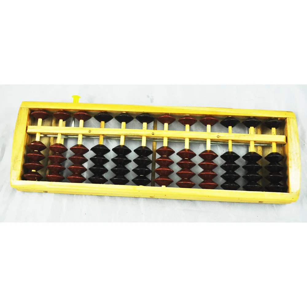 Brown Black Bead School Calculation Japanese Soroban Wood Abacus Gift ED 