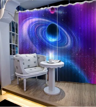 

Luxury Blackout 3D Window Curtains For Living Room Bedroom dream purple curtains stereoscopic curtains