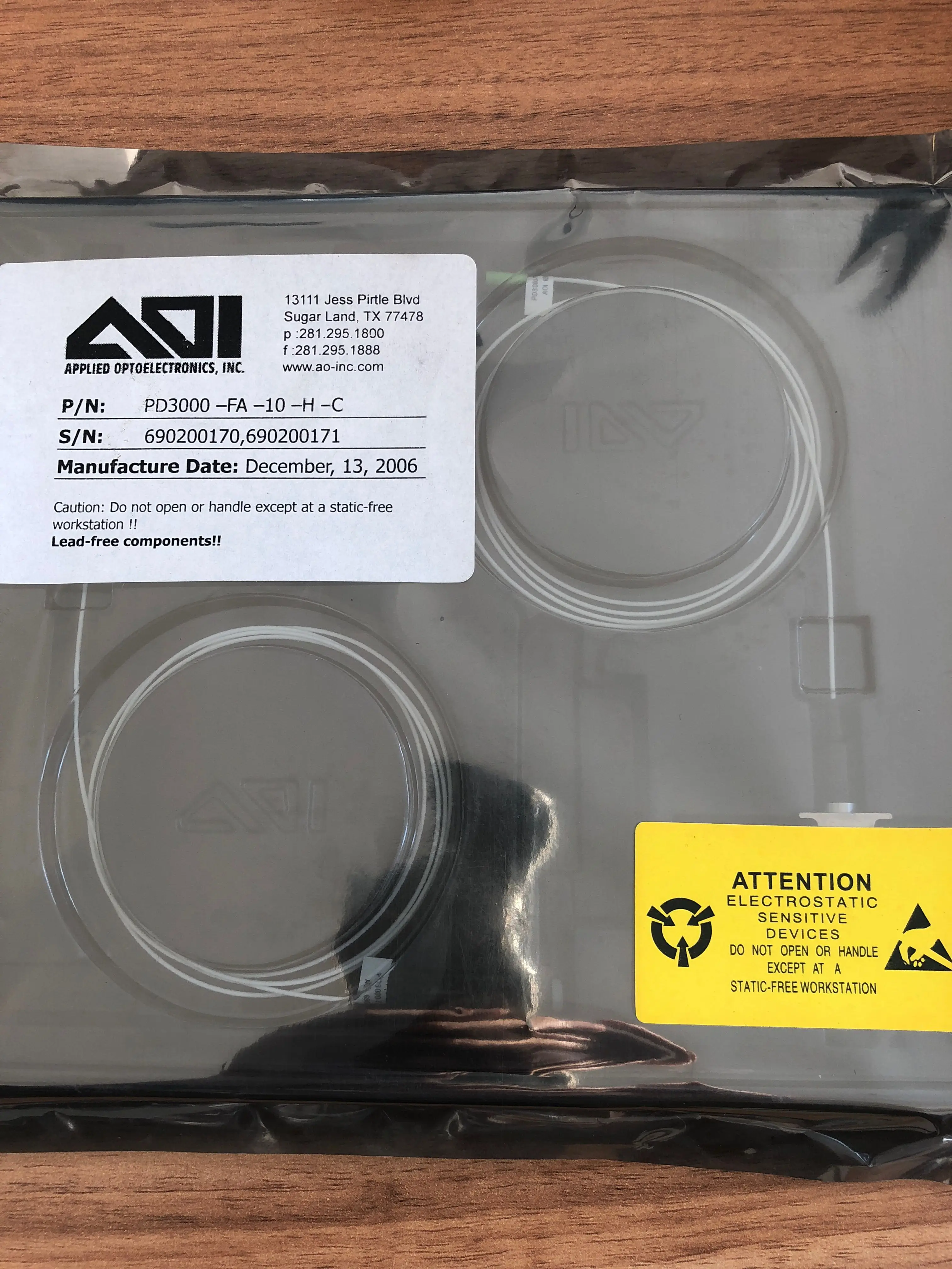 

AOI PD3000-FC-10-H-C APC laser optical fiber probe PIN tube photodiode FC-APC