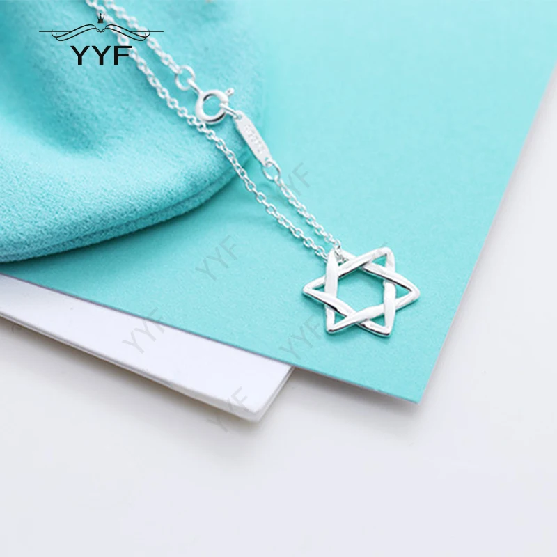 

TIFF925 Silver Hexagonal Sleeve Chain Hollow Silver Necklace Original 1:1 High Quality Jewelry Suitable for Lovers Jewelry PY