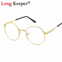 Длинные Хранитель круглый металлический глаз Стекло es Ретро Стекло es оправы для чтения Стекло очки Для мужчин оптические, при близорукости бренд Винтаж, женские и мужские очки, солнечные очки для зрения, P3