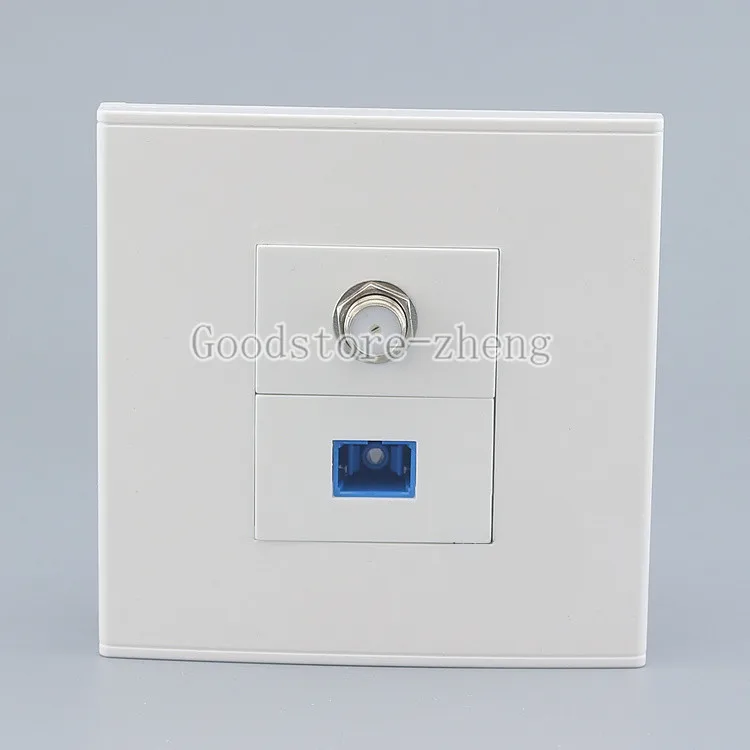 ethernet cable tracer Wall Face Plate Fiber Optical LC Connector Coupler +RJ45 CAT6 Socket Faceplate ethernet tracer