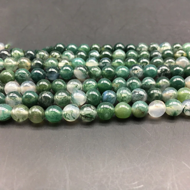 4/6/8/10mm 12mm Natural Stone Bead green agat Tiger Eye Bulk Loose Beads For Making Bracelet Necklace Jewelry | Украшения и