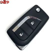HKOBDII 2 кнопки складной дистанционный ключ автомобиля с чипом 4D67/G/4C для Toyota Corolla RAV4(315 МГц) до 2013 модели