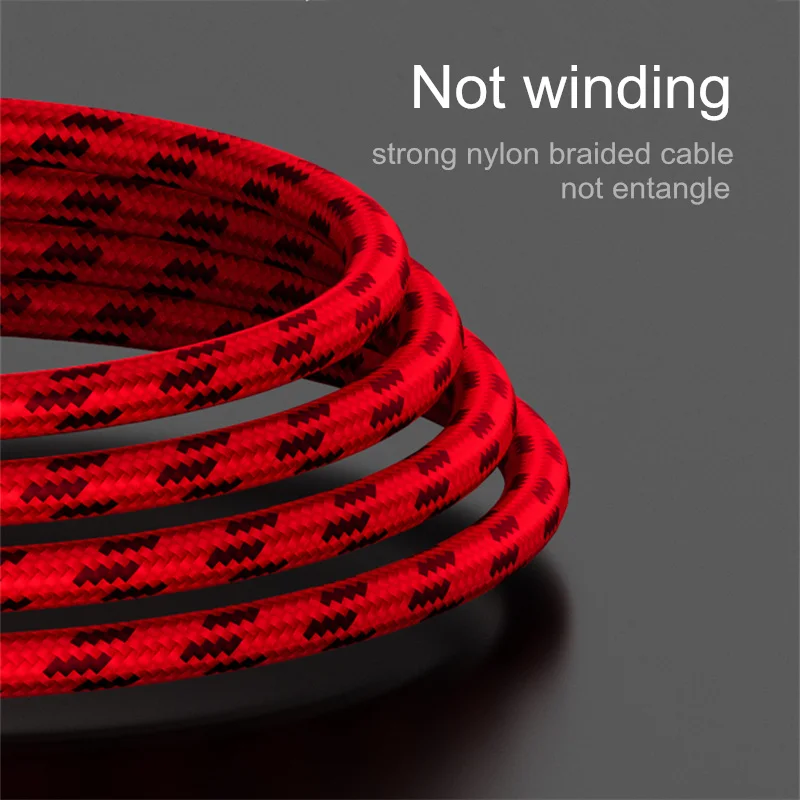AIFFECT USB Cable For iPhone Xs Max Xr X 8 7 6 6s Plus 5 5s Mobile Phone Charger Cord USB Data Cable 2A Nylon Metal Wire 05