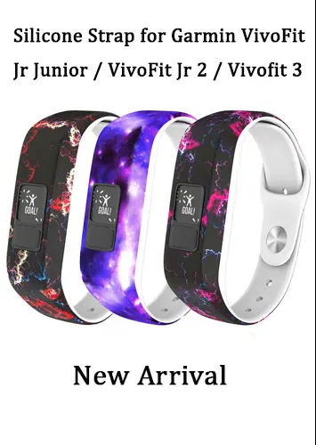 eiEuuk Compatible with GarminFit JR.3//vivofit jr.3 Bands Soft Silicone Adjustable Wrist Band Watchband Strap Replacement for GarminFit JR.3//vivofit jr.3 for Kids
