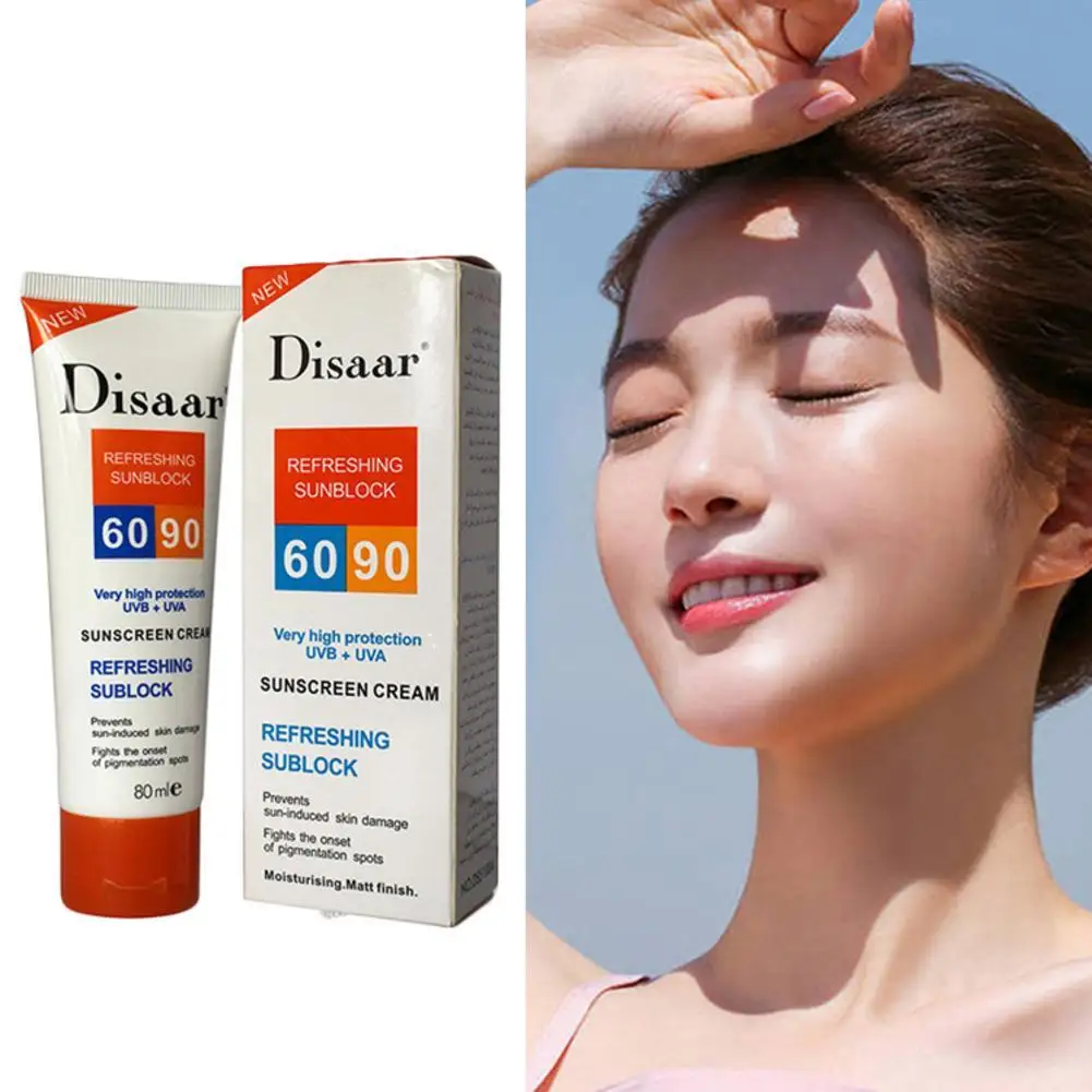 

Sunscreen Cream Spf90 ++ Moisturizing Skin Sun Protection Cream Sunblock 80g Face Care Repair Skin Whitening Isolation Day Cream