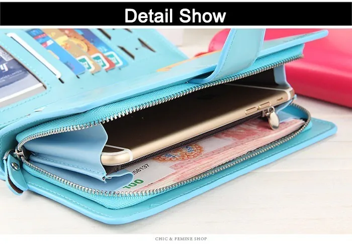 Baellerry модные женские карман бумажник на молнии многофункциональный кошелек длинный из искусственной кожи дамская сумочка большие отделения для карт