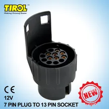 TIROL от 7 до 13 контактный разъем для прицепа черный матовый материал разъем для подключения прицепа 12 В буксировочная вилка N TypeT22774a