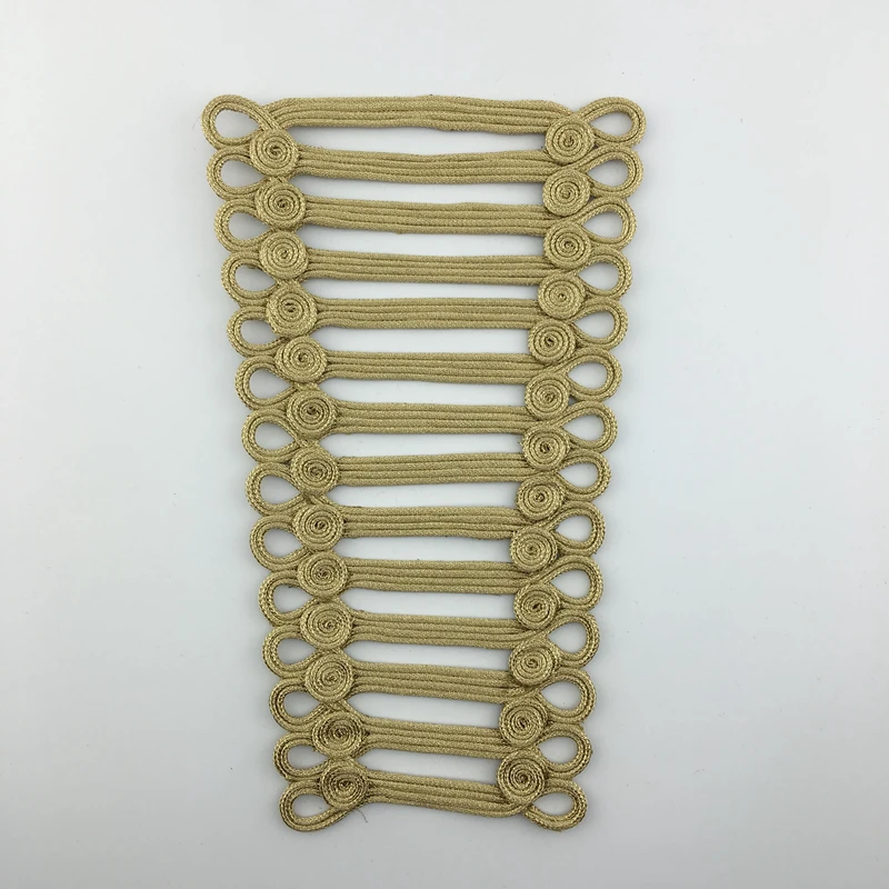 

1pcs 16x26cm wide gold/sivler/black braid tapes clothes pocket appliques patches buttons 9k4f8 free ship
