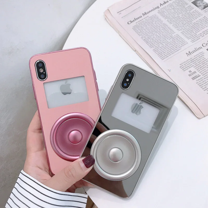 

Retro Audio tape Mirror Phone Case For iphone XS Max XR X 6 6S 7 8 plus Case Fashion Smooth Soft Cases Luxury Back Cover Capa