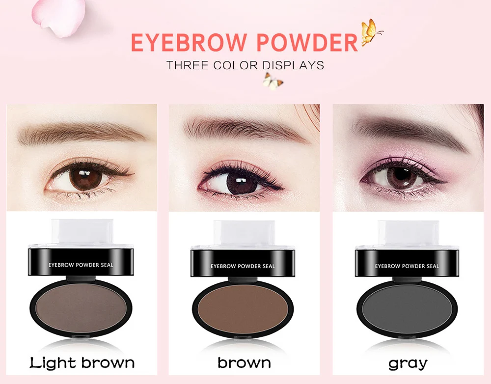 3 Seconds Quick Makeup Brow Eyebrow Powder Stamp Waterproof Powder Palette for Perfect Eyebrows Eye Brow Tint Cosmetics cejas 1