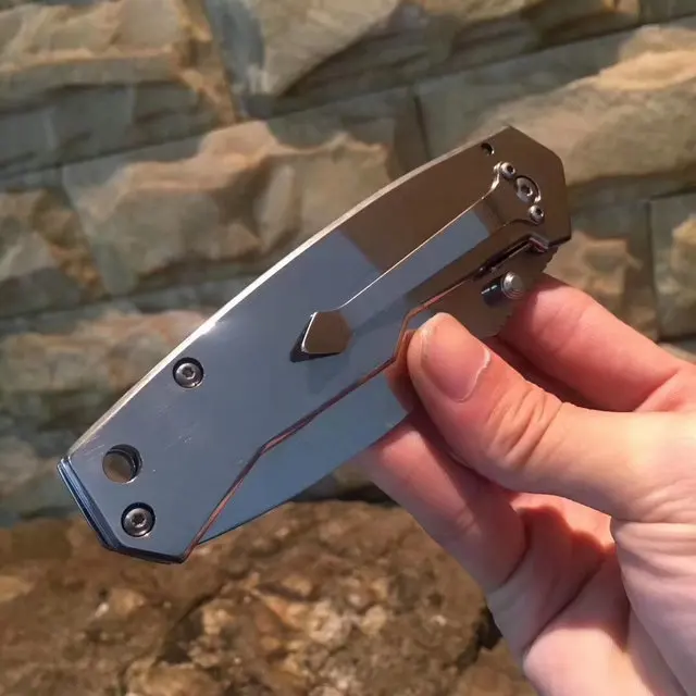 154CM Folding Knife mirror light 440C Blade All Steel Handle Survival Tactical Military Outdoor Knives Pocket Camping Knife EDC