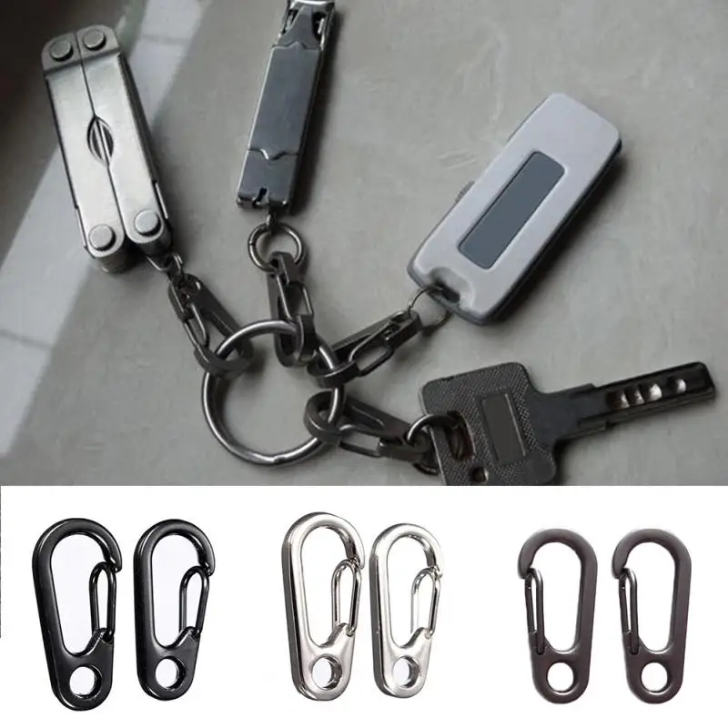 

20 Pcs Mini Carabiner Spring Snap Keychain Clip Hook Lock Climbing Buckle Useful