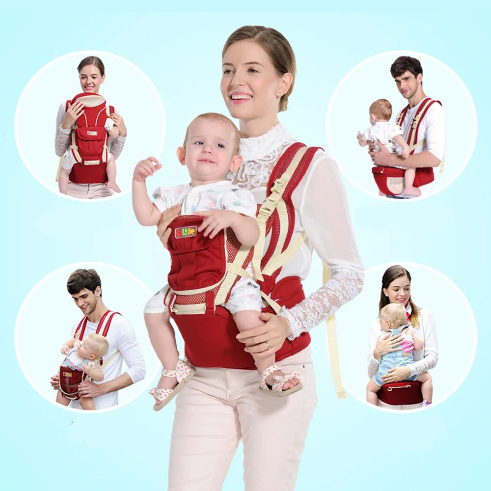 Ergonomic Baby Carrier Infant Kid Baby Hipseat Sling Front Facing Kangaroo Baby Wrap Carrier for Baby Travel Carrier 0-18 Months