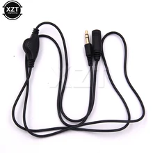 Câble d'extension de casque de 3.5mm, câble de contrôle du Volume des écouteurs en ligne mâle vers F adaptateur Audio stéréo de 3.5mm de haute qualité