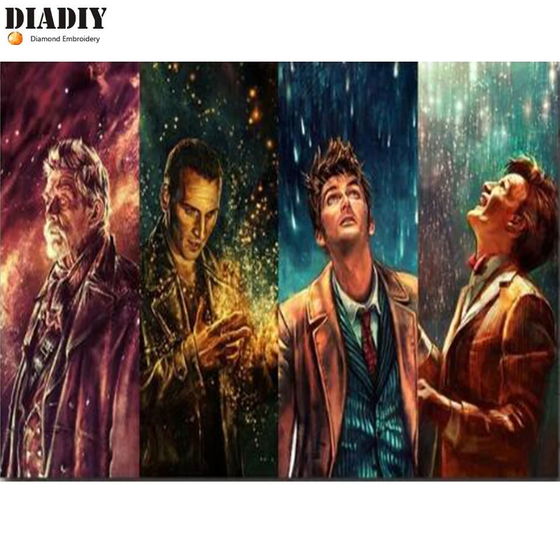 DIADIY 3D сделай сам квадратная Алмазная вышивка мультяшный Доктор Кто