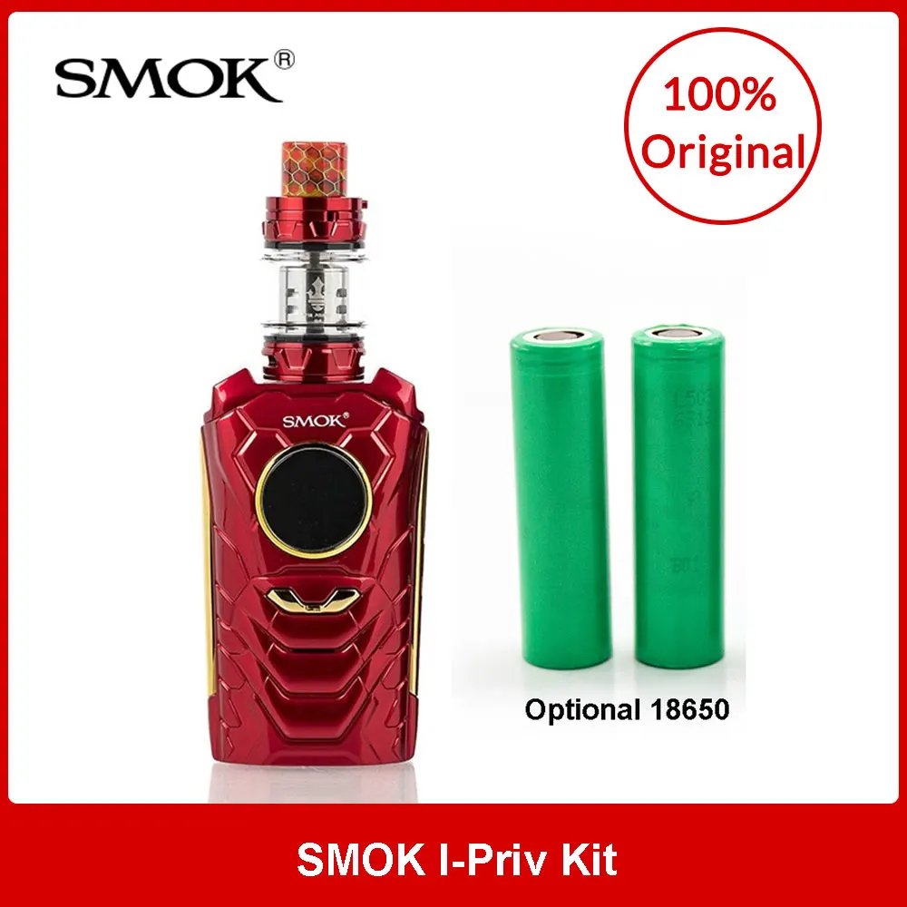 Original SMOK I-Priv Kit with TFV12 Prince Tank 8ML 230W V12 Prince Coils 18650 Battery (Optional) Electronic cigarette Kit