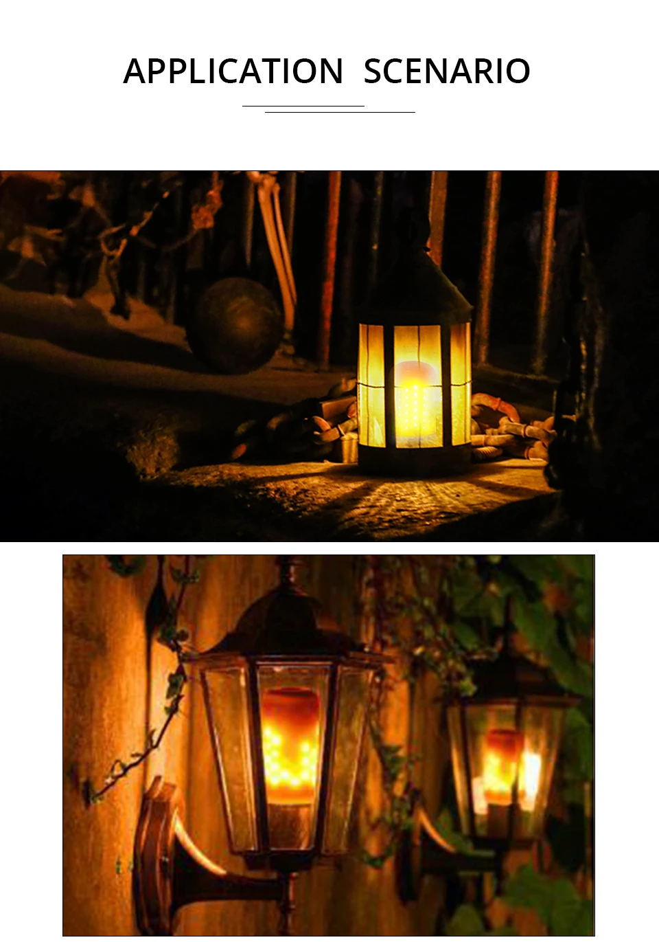 3 Modes LED Flame Effect Fire Light Bulb SMD2835 AC 85-265V E27 LED Burning Light Flicker Flame Lamp 1300-1800K Light Bulb Home (7)