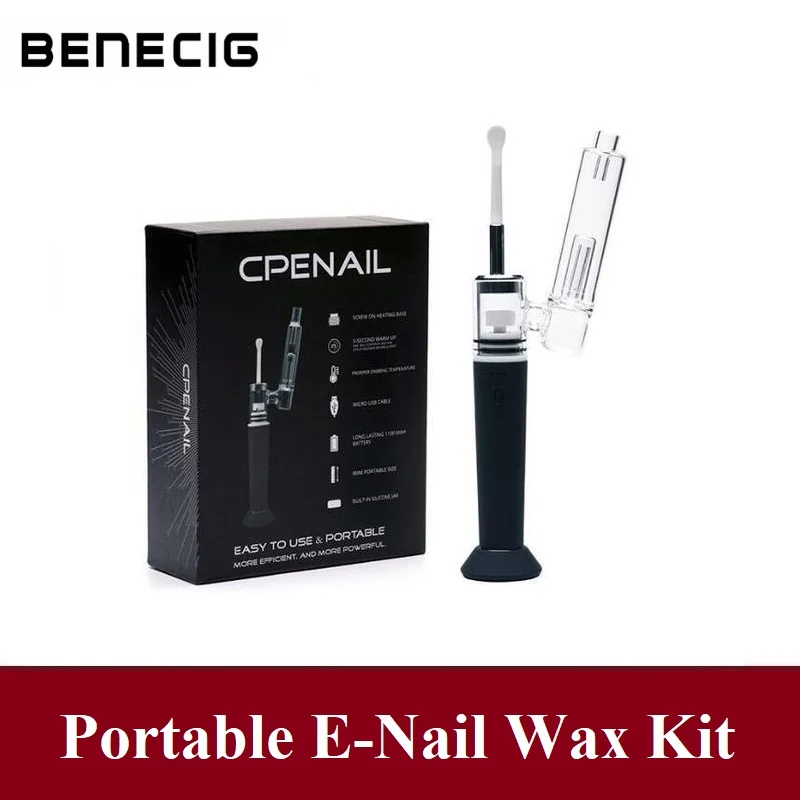 

Benecig Portable Electric Dab Rig For Wax Concentrate Ceramic Quartz Titanium ENail 1100mAh Vape Pen With Glass Water Pipe Bong
