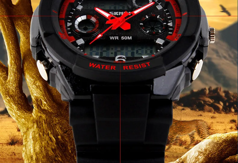SKMEI лучшие брендовые Роскошные Для спортивные часы мужские цифровой аналоговый военные светодиодный электронный Кварцевые часы Мужские наручные